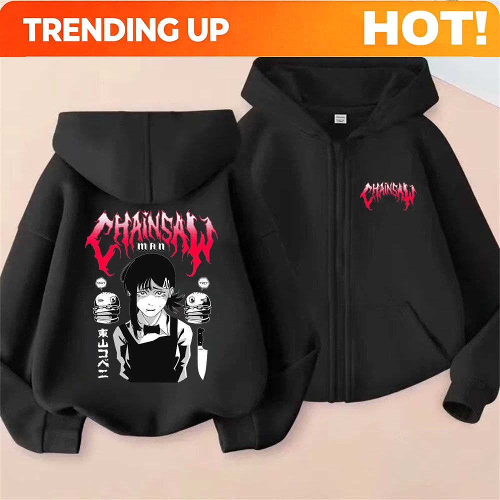 Graphic Hoodie Streetwear - Custom Custom Anime Chainsaw Man Higashiyama