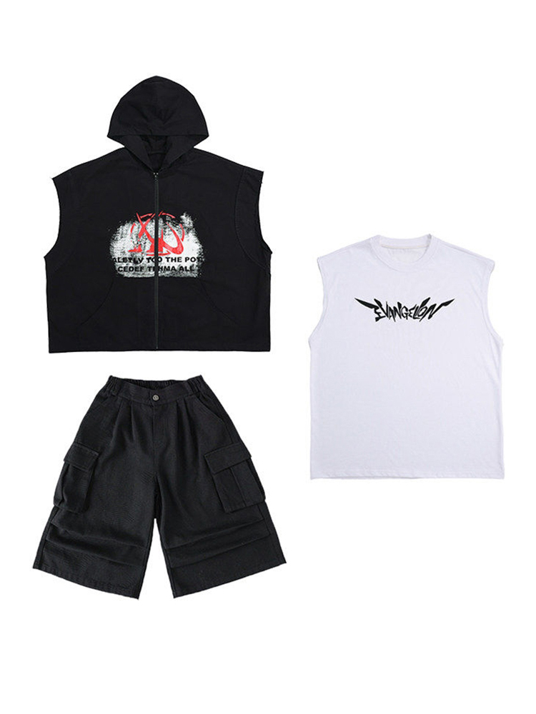 Street Fashion Outfit Girl - Boys Street Dance CLothing Fashion Black