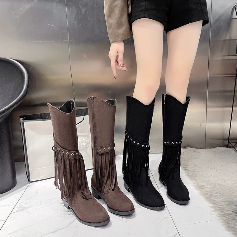 Street Fashion Luxury - Women's Knee Boots Winter Shoes Luxury