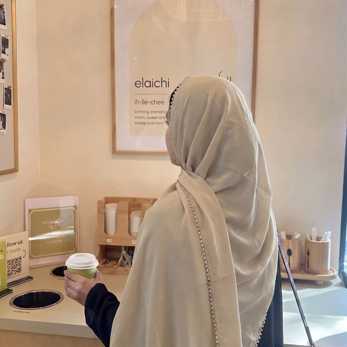 Luxury Chiffon Hijab Scarf for - Street Fashion Hijab 评论和价格