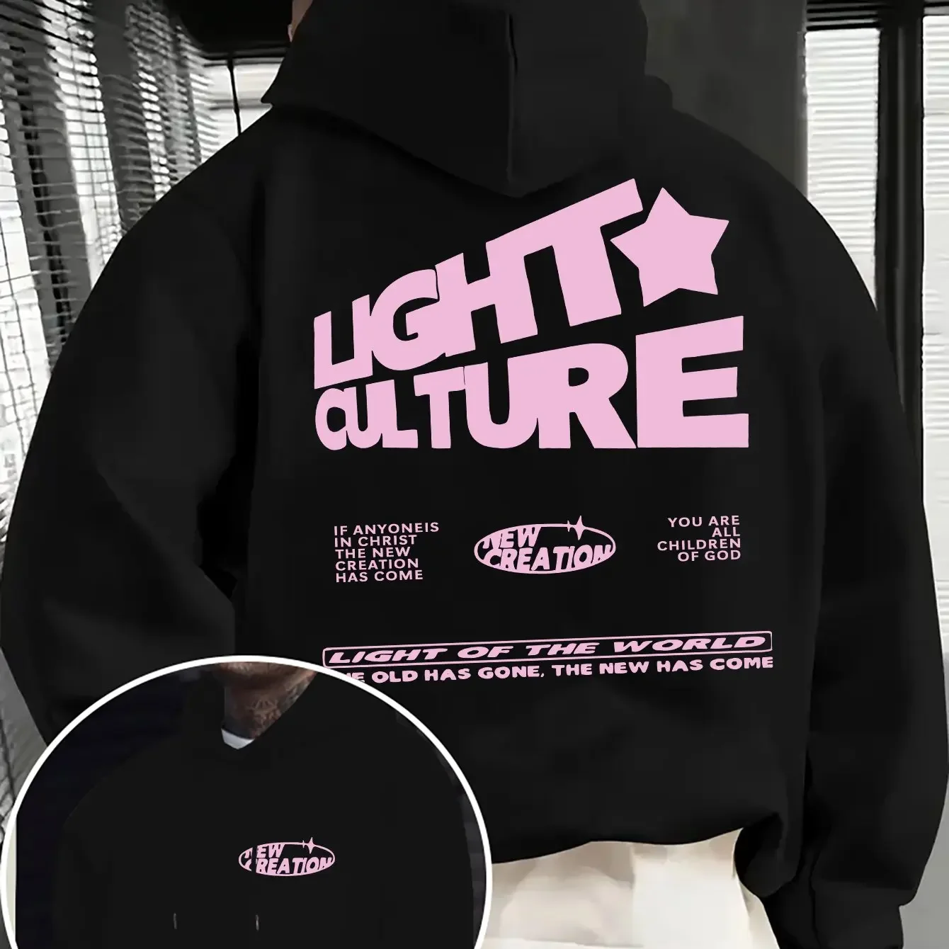 2026 Light Culture Star Graphi - Graphic Hoodie Streetwear 评论和价格