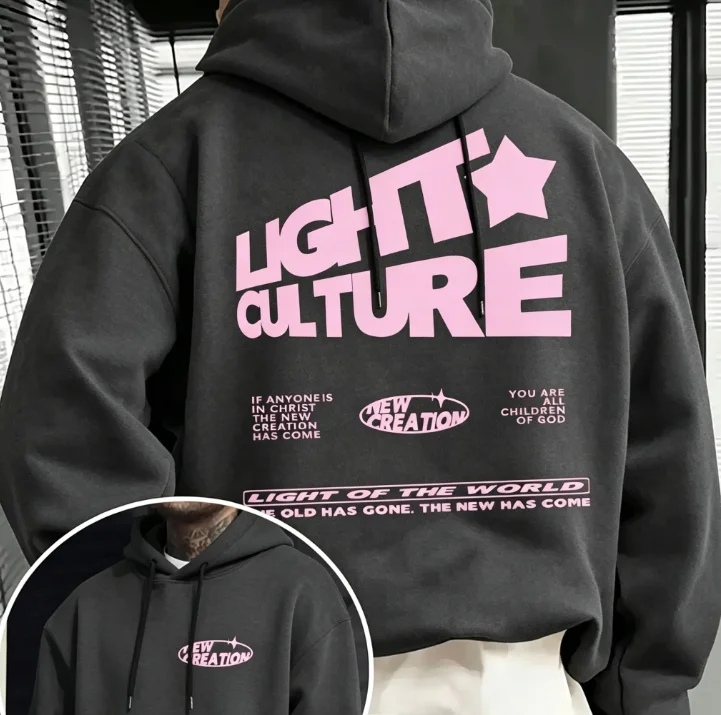 2026 Light Culture Star Graphi - Graphic Hoodie Streetwear 评论和价格