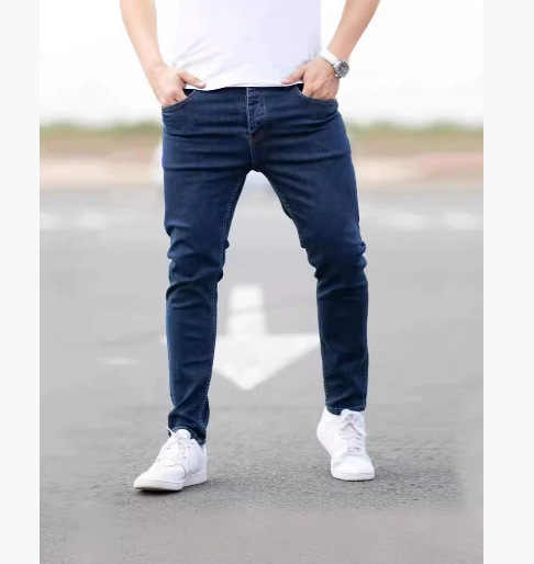 Elastic Denim Men's Pants Smal - Street Fashion Europe 评论和价格