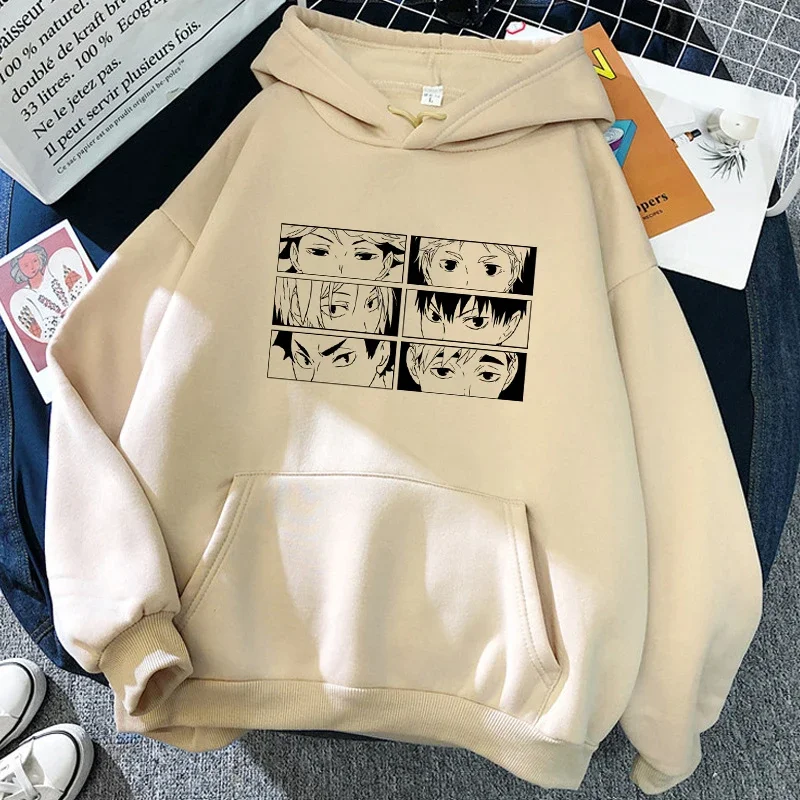 90s Japanese Anime Haikyuu Hoo - Graphic Hoodie Streetwear 评论和价格