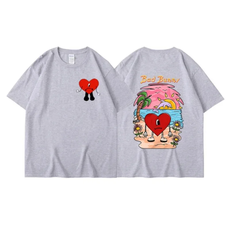 Asian Size Bad Bunny T-shirt W - Street Fashion Asian Men 评论和价格
