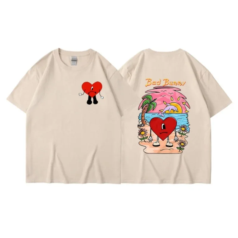 Asian Size Bad Bunny T-shirt W - Street Fashion Asian Men 评论和价格