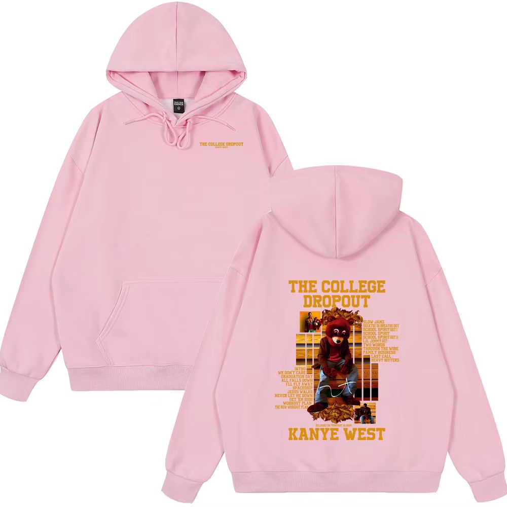 Rapper Kanye West The College  - Graphic Hoodie Streetwear 评论和价格