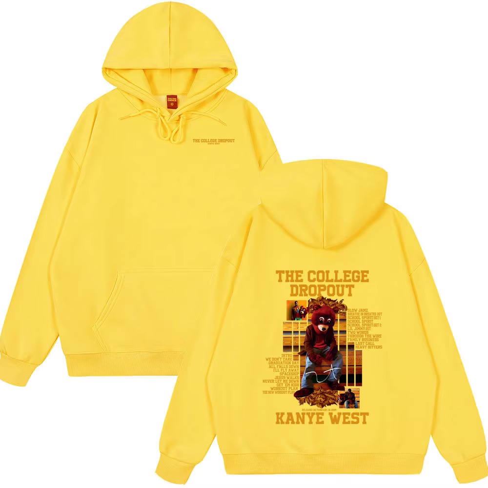 Rapper Kanye West The College  - Graphic Hoodie Streetwear 评论和价格