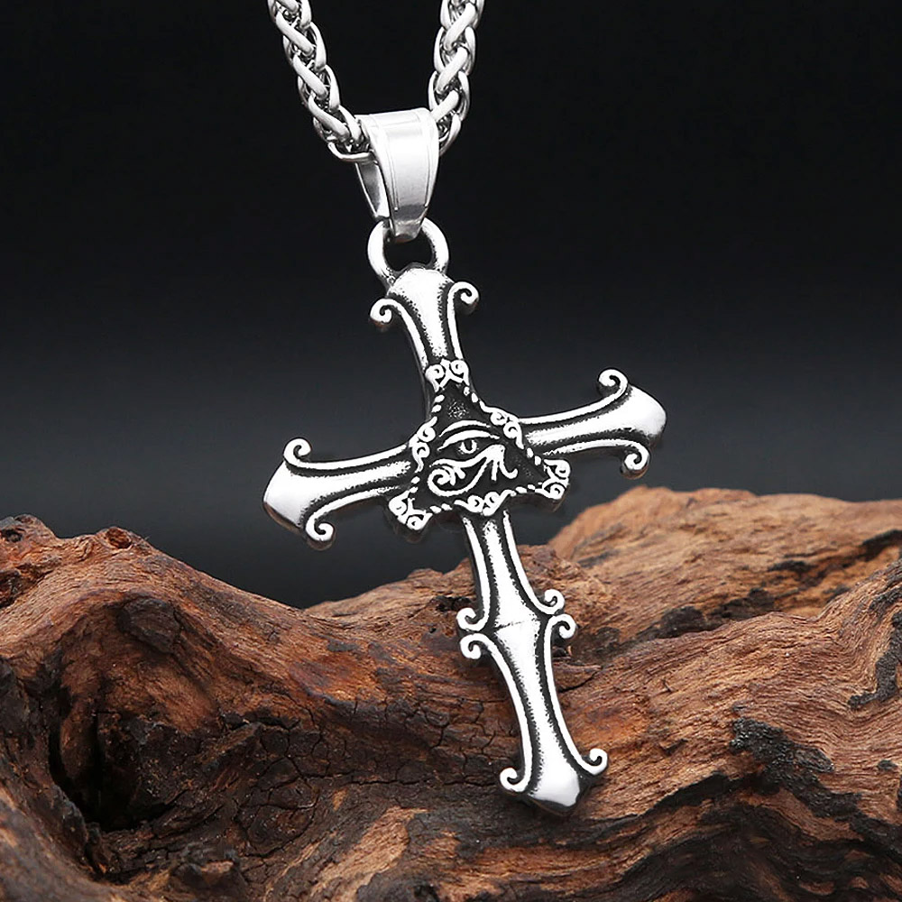Gothic All Seeing Eye Cross Pe - Street Fashion Egypt 评论和价格
