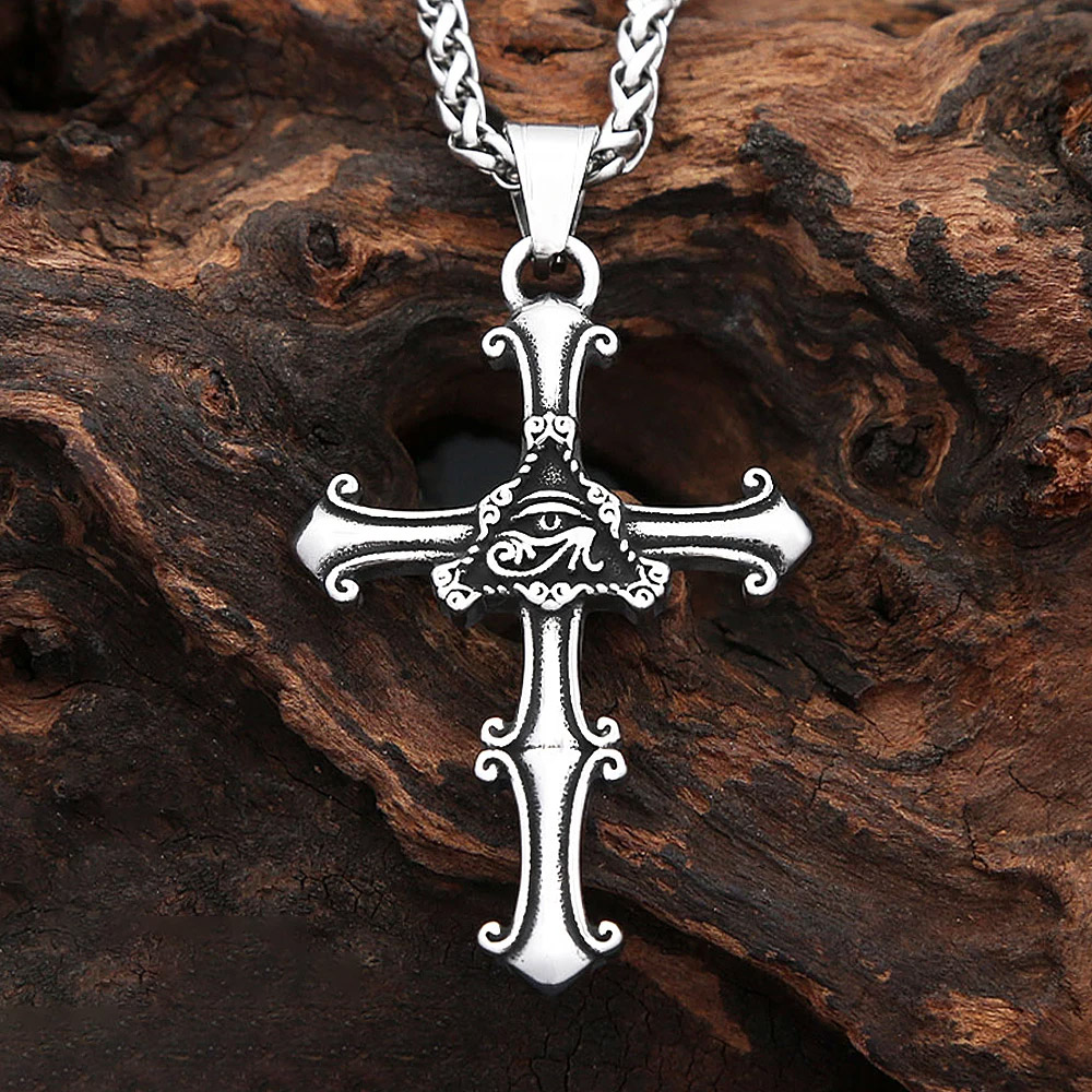 Gothic All Seeing Eye Cross Pe - Street Fashion Egypt 评论和价格