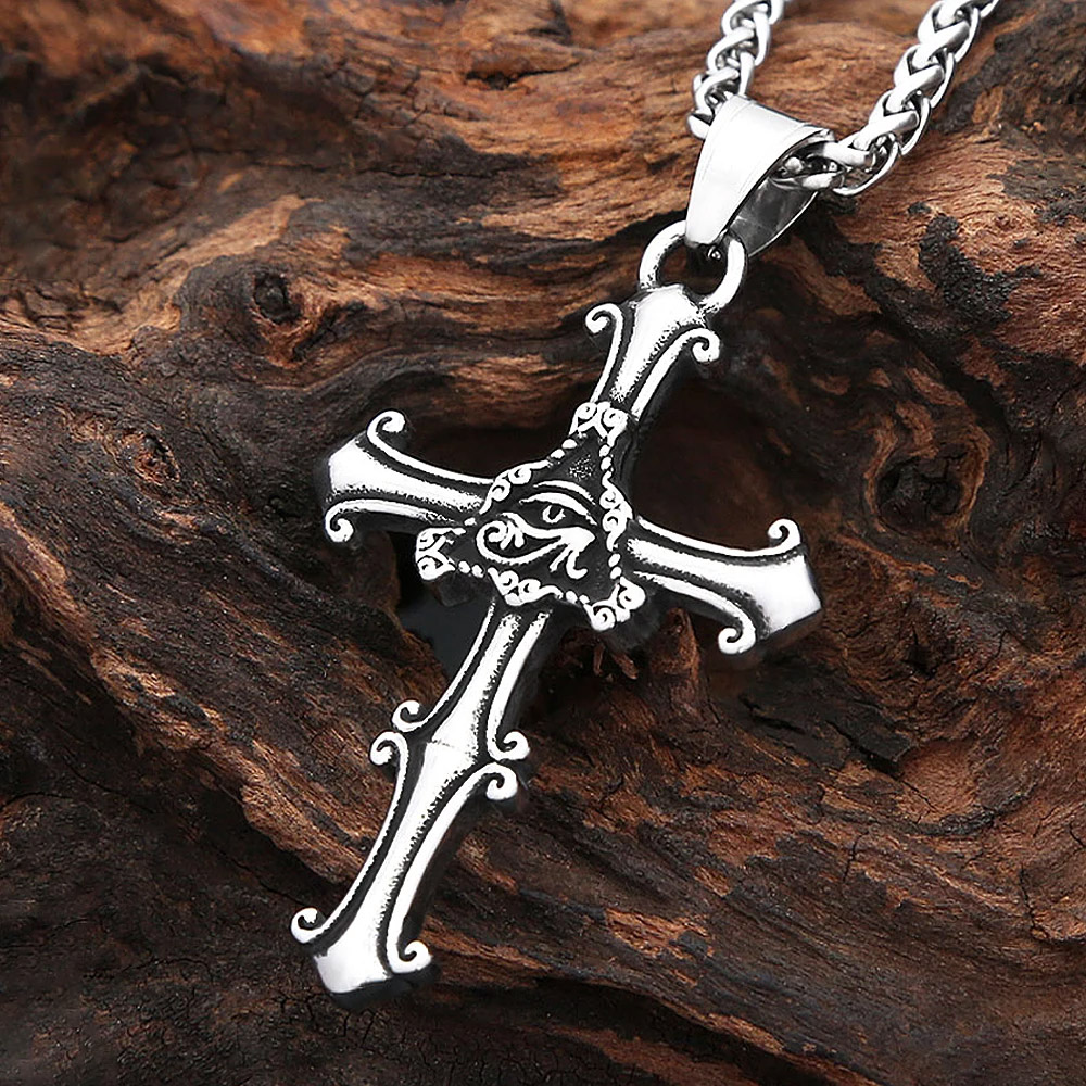 Gothic All Seeing Eye Cross Pe - Street Fashion Egypt 评论和价格