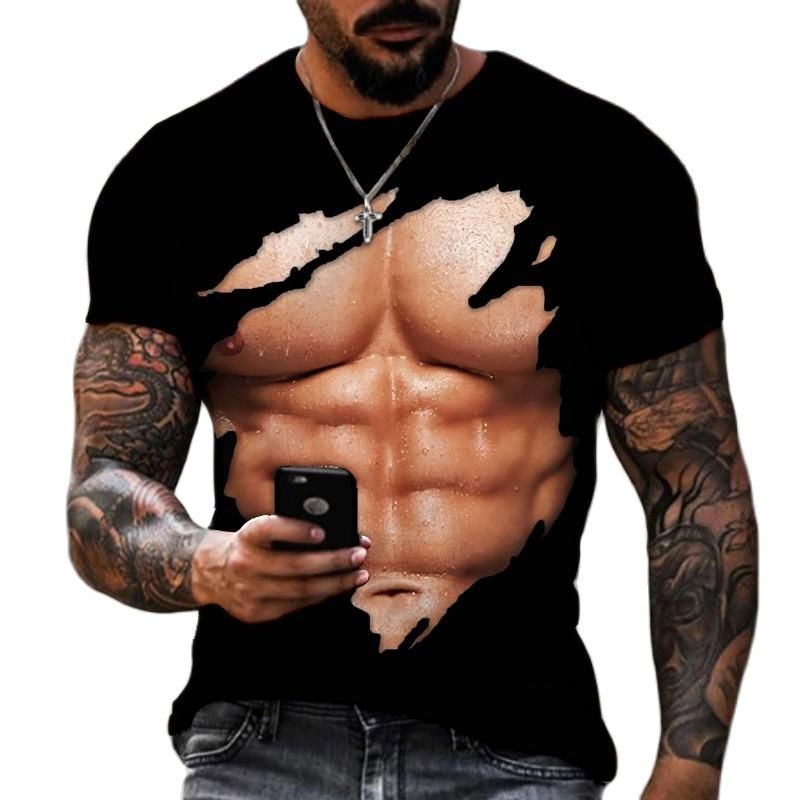 Summer Fashion Men's 3D Printe - Street Fashion For Short Guys 评论和价格