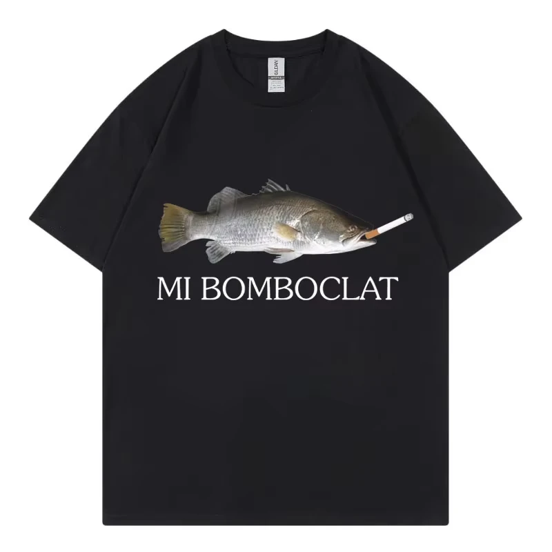 Asian size Funny  Fish T-shirt - Street Fashion Asian Men 评论和价格