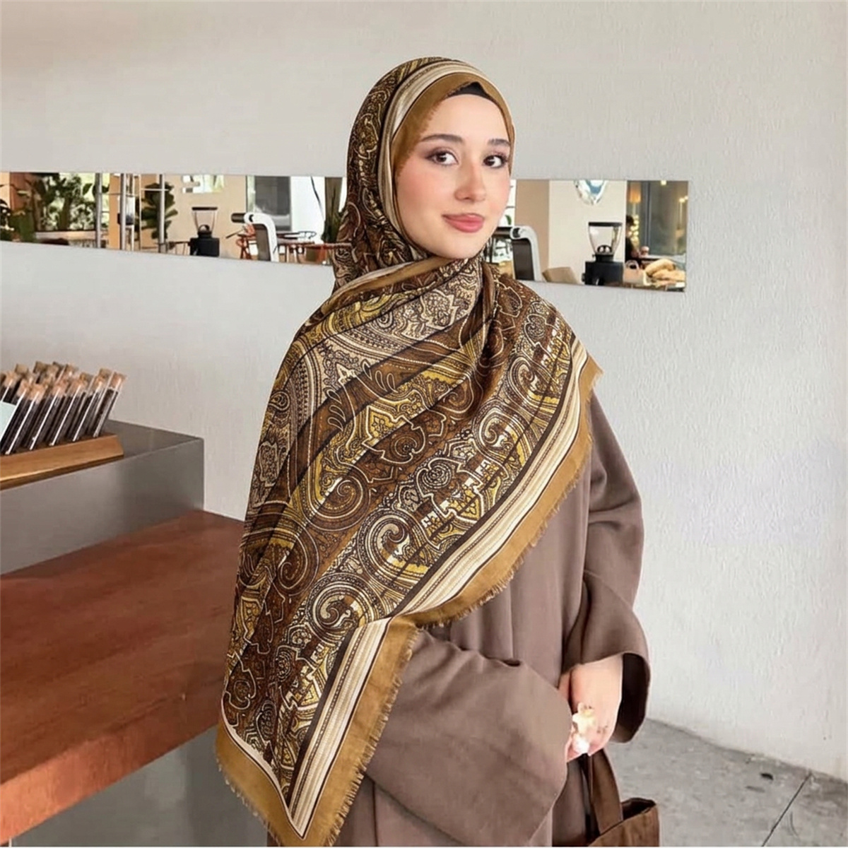 Vintage Paisley Print Hijab Sc - Street Fashion Hijab 评论和价格