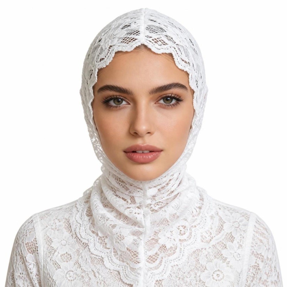 Lace Decorative Turban Caps Ne - Street Fashion Hijab 评论和价格