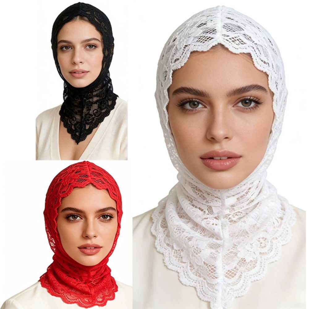 Lace Decorative Turban Caps Ne - Street Fashion Hijab 评论和价格