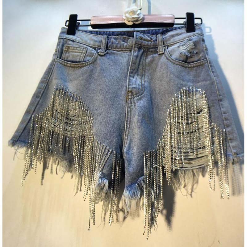 2026 Denim Shorts Women Hole R - Distressed Jean Rip 评论和价格