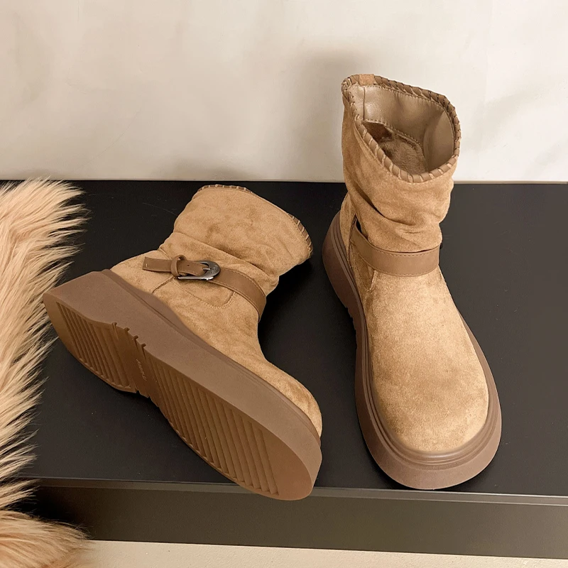 Flats Ankle Boots for Women Pl - Street Fashion Trends 2025 评论和价格