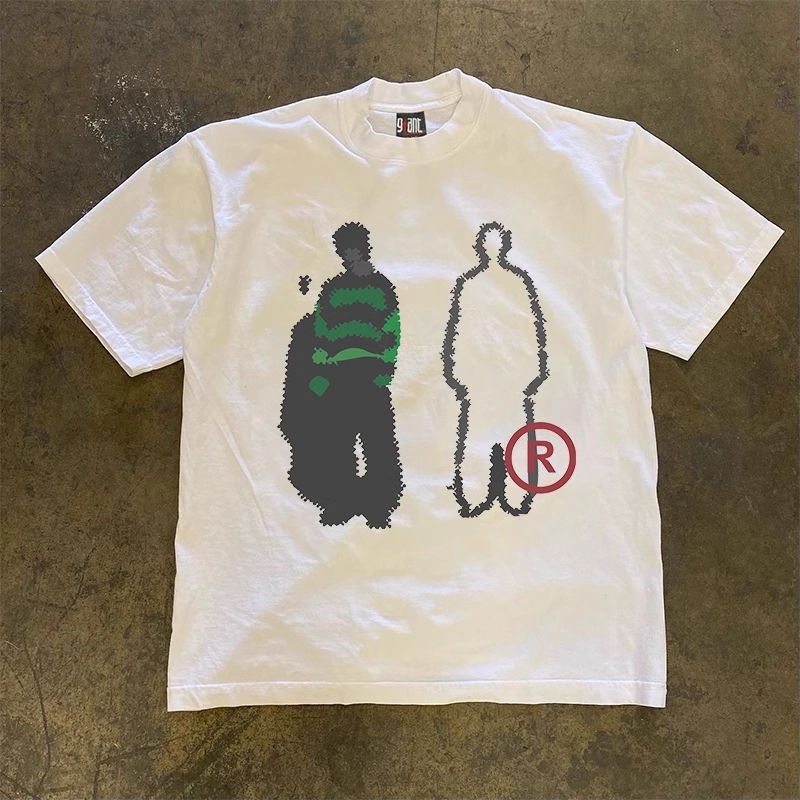 Asian Size Hiphop Print 100% C - Street Fashion Asian Men 评论和价格