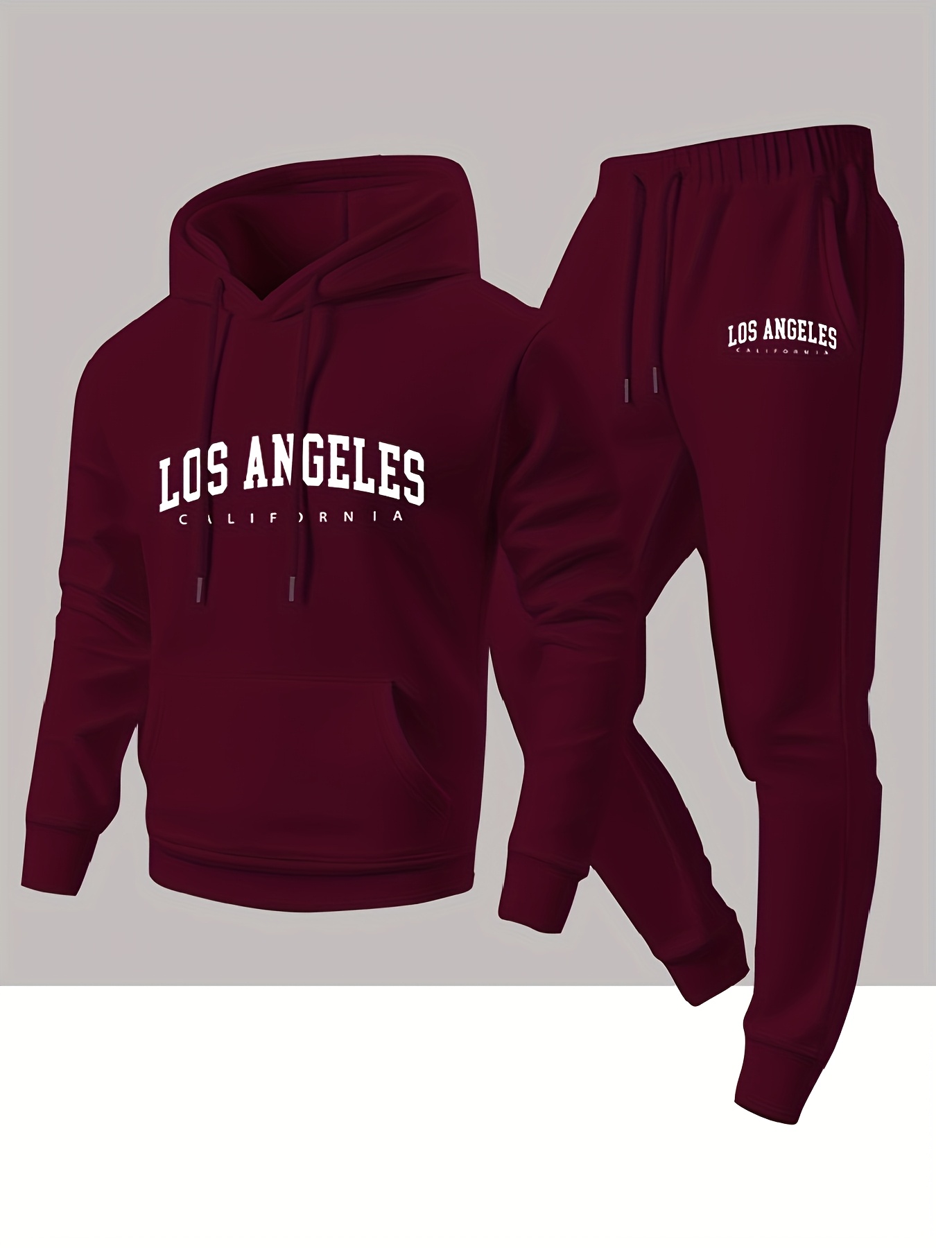 Men 2 Piece Tracksuit Los Ange - Street Fashion Magazine 评论和价格