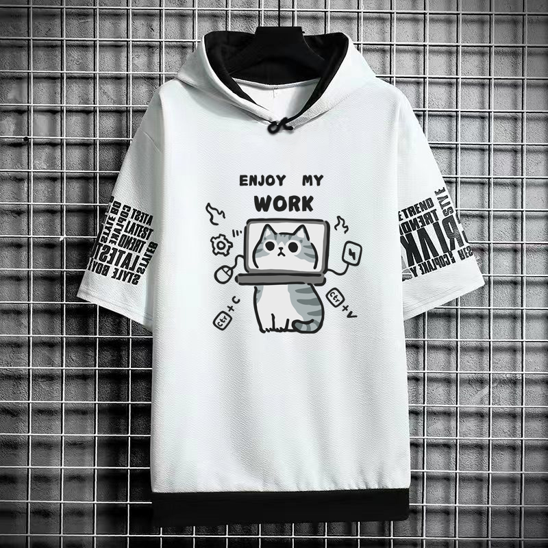 Harajuku Men's T-Shirt Hoodie  - Graphic Hoodie Streetwear 评论和价格