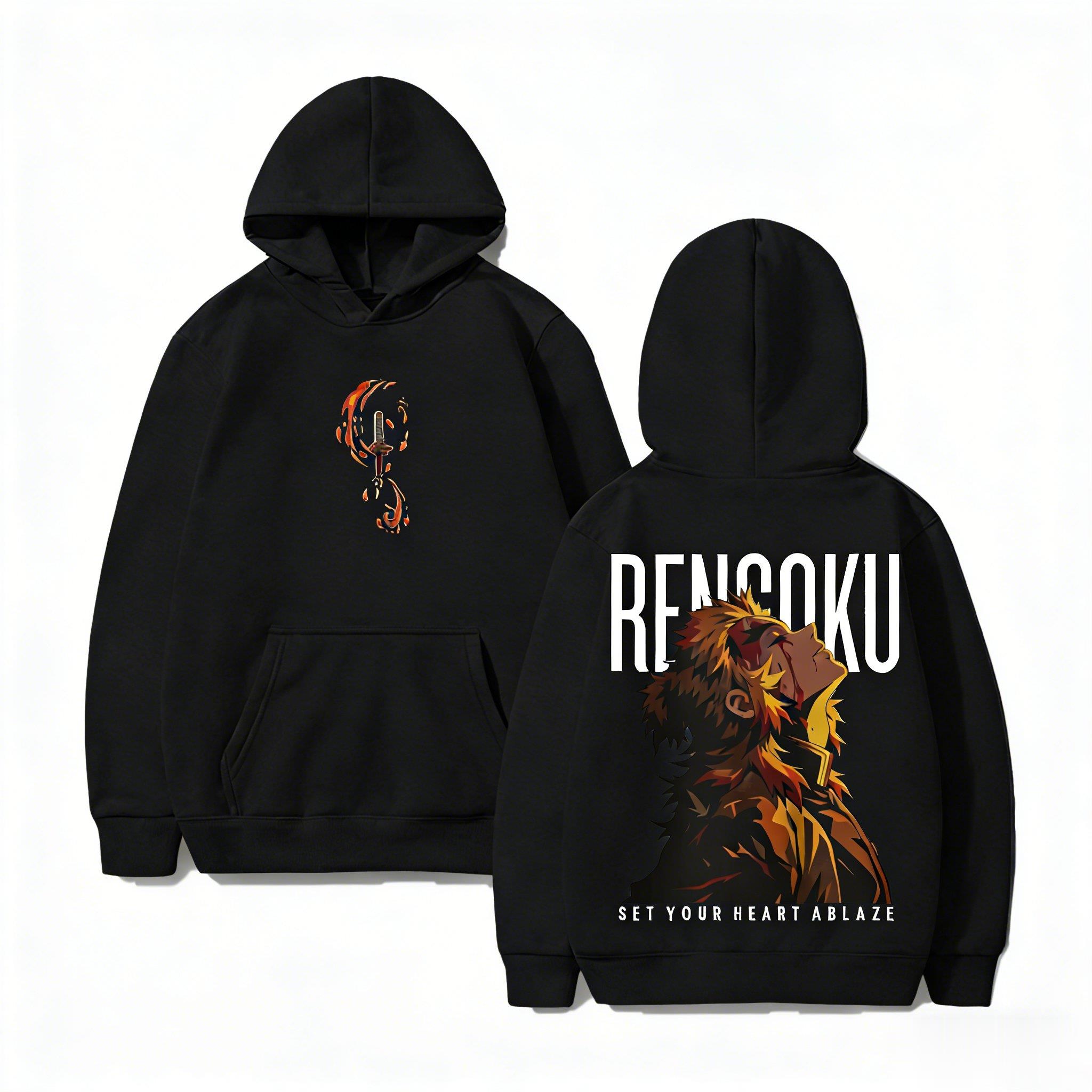 Demon Slayer Rengoku Hoodie An - Graphic Hoodie Streetwear 评论和价格