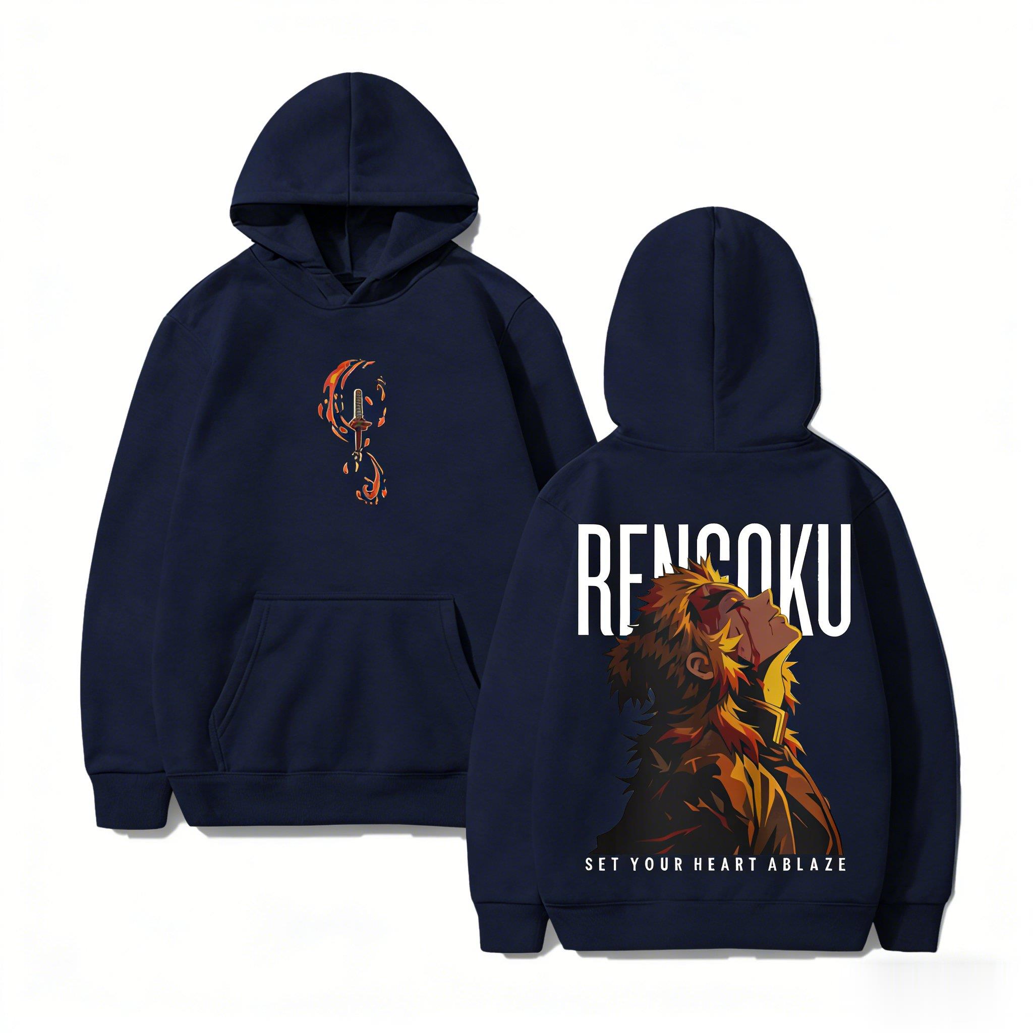 Demon Slayer Rengoku Hoodie An - Graphic Hoodie Streetwear 评论和价格
