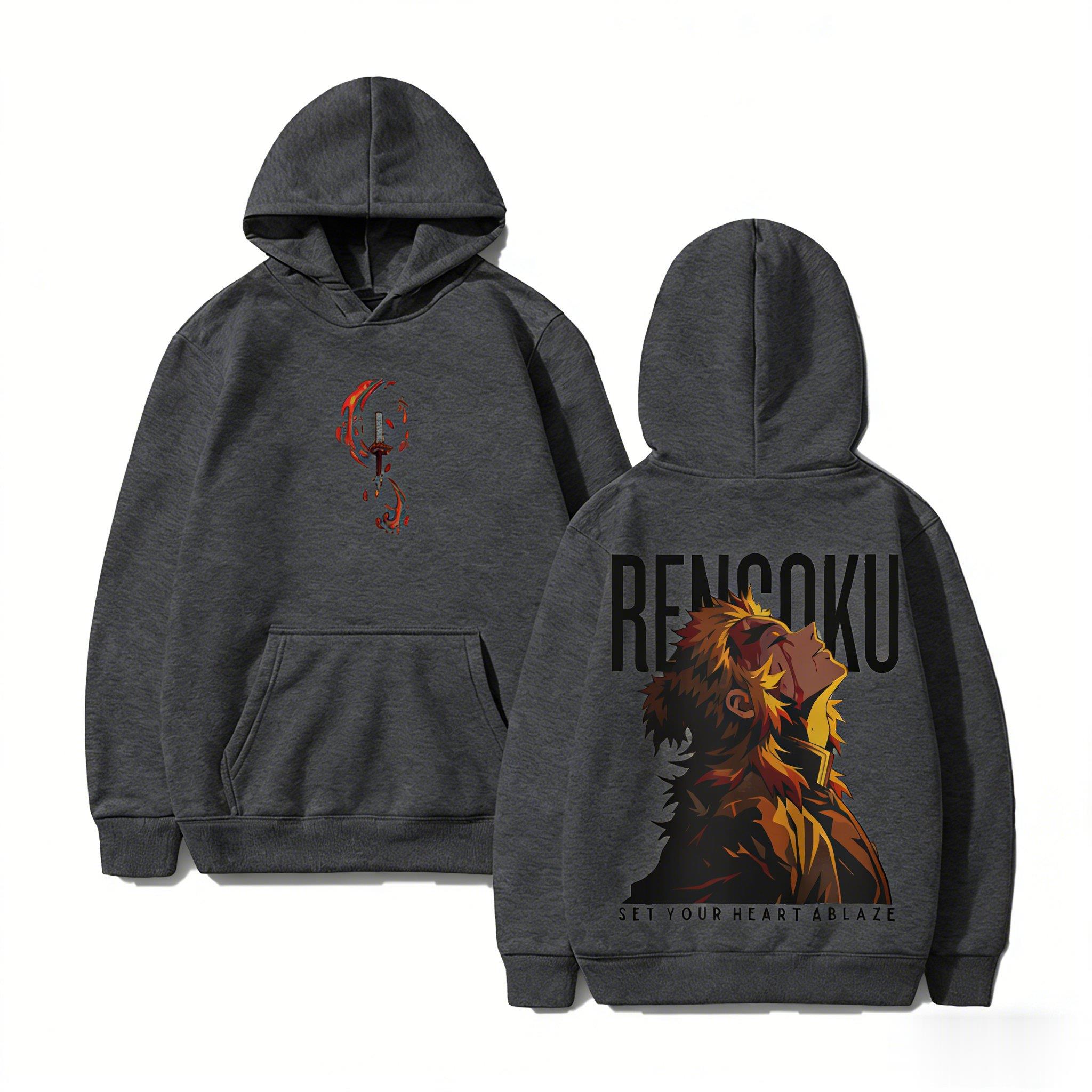 Demon Slayer Rengoku Hoodie An - Graphic Hoodie Streetwear 评论和价格