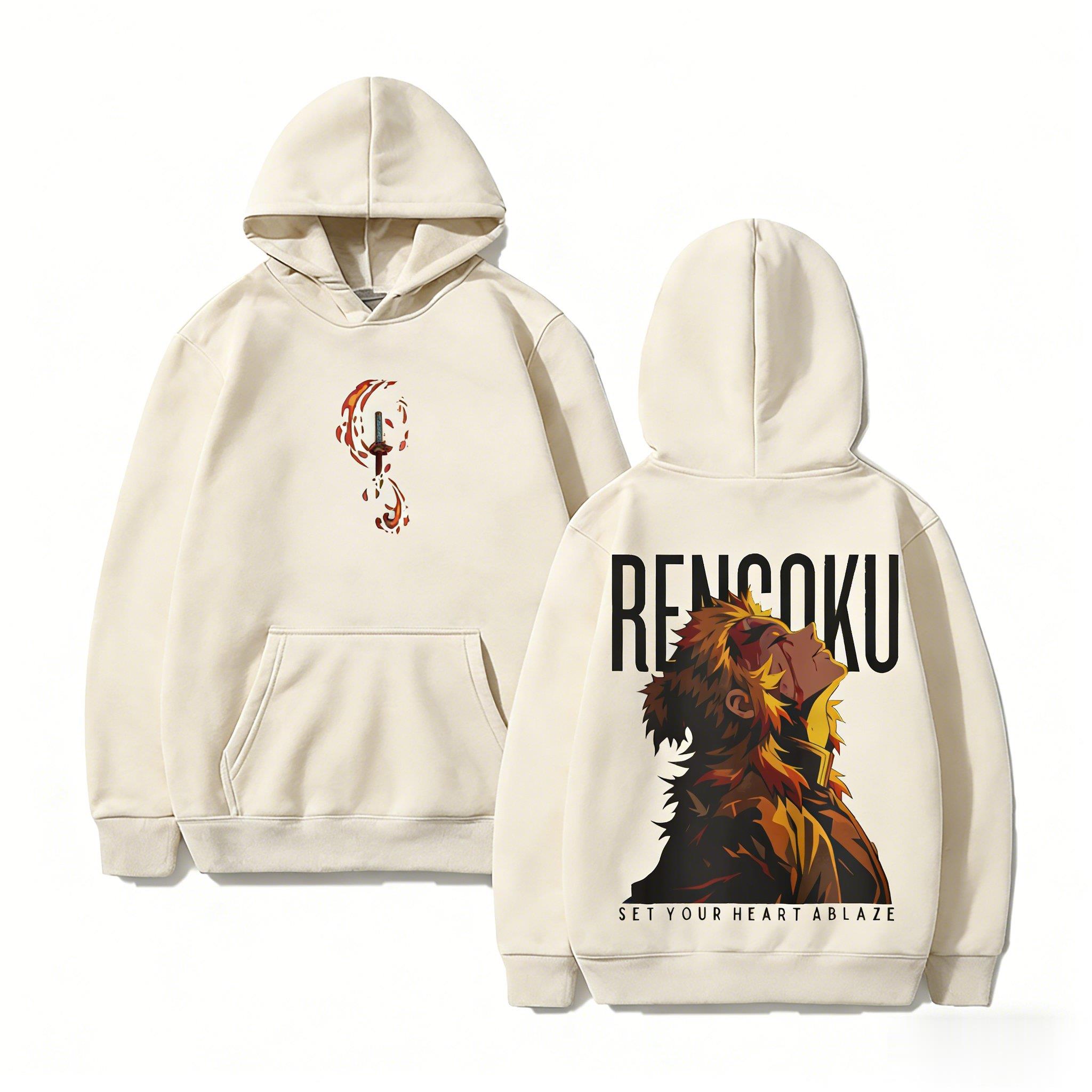 Demon Slayer Rengoku Hoodie An - Graphic Hoodie Streetwear 评论和价格