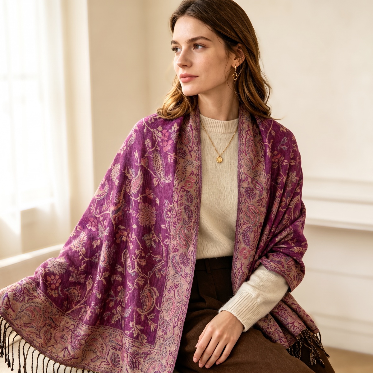 Print Scarf Hijab Pashmina Sha - Street Fashion Hijab 评论和价格
