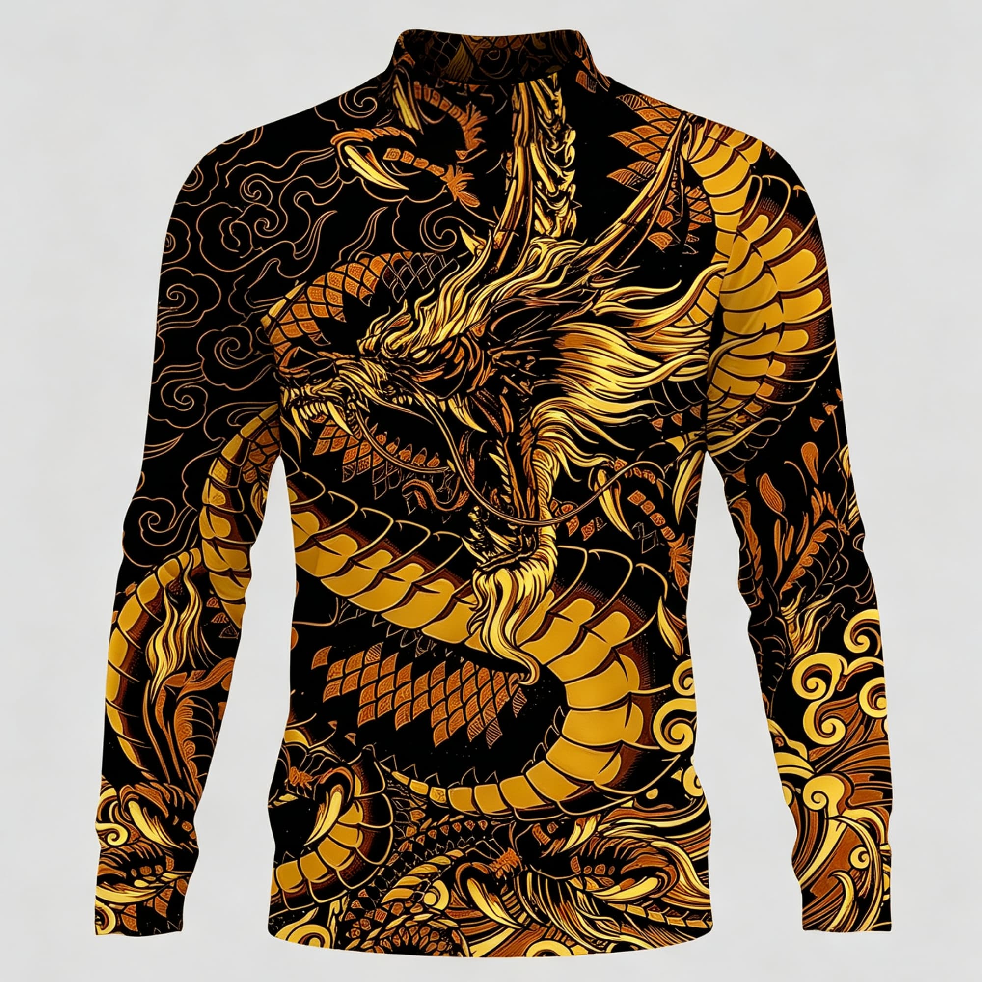 Men Mock Neck Long Sleeve Top, - Street Fashion Asian Men 评论和价格