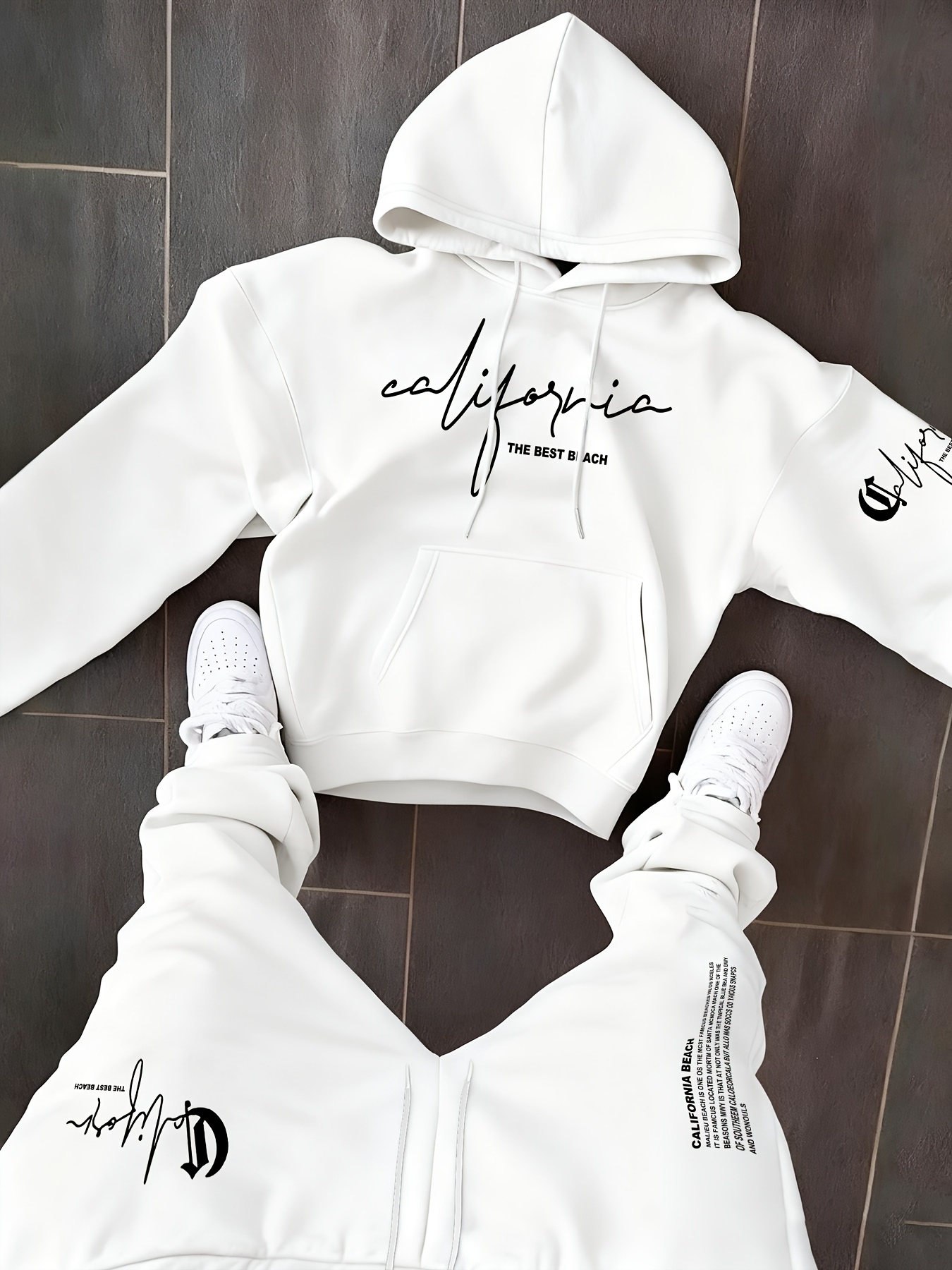 man 2 piece sets Hoodie Tracks - Graphic Hoodie Streetwear 评论和价格