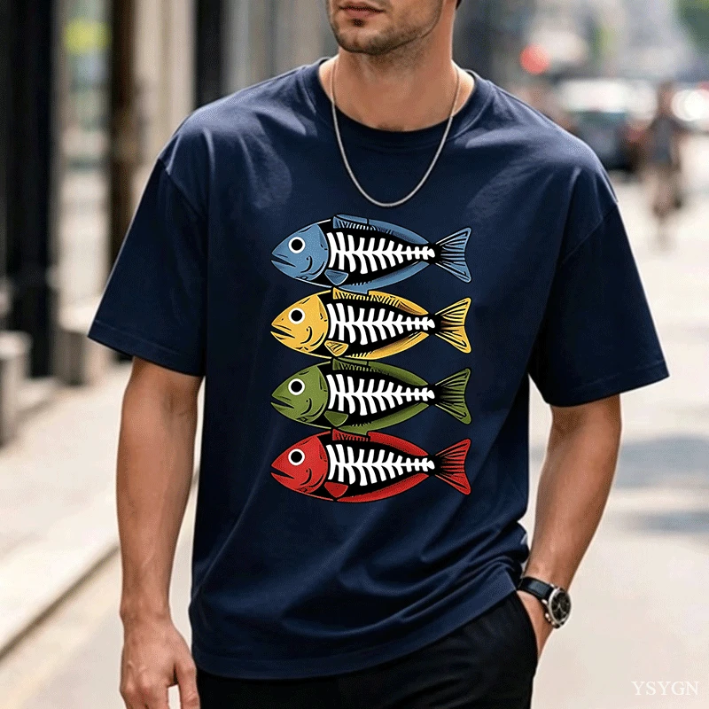 Mens Cotton Tee Retro Color Fi - Street Fashion For Short Guys 评论和价格