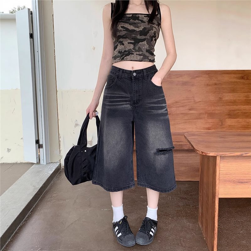 Hole Jeans Women Calf Length P - Distressed Jean Rip 评论和价格