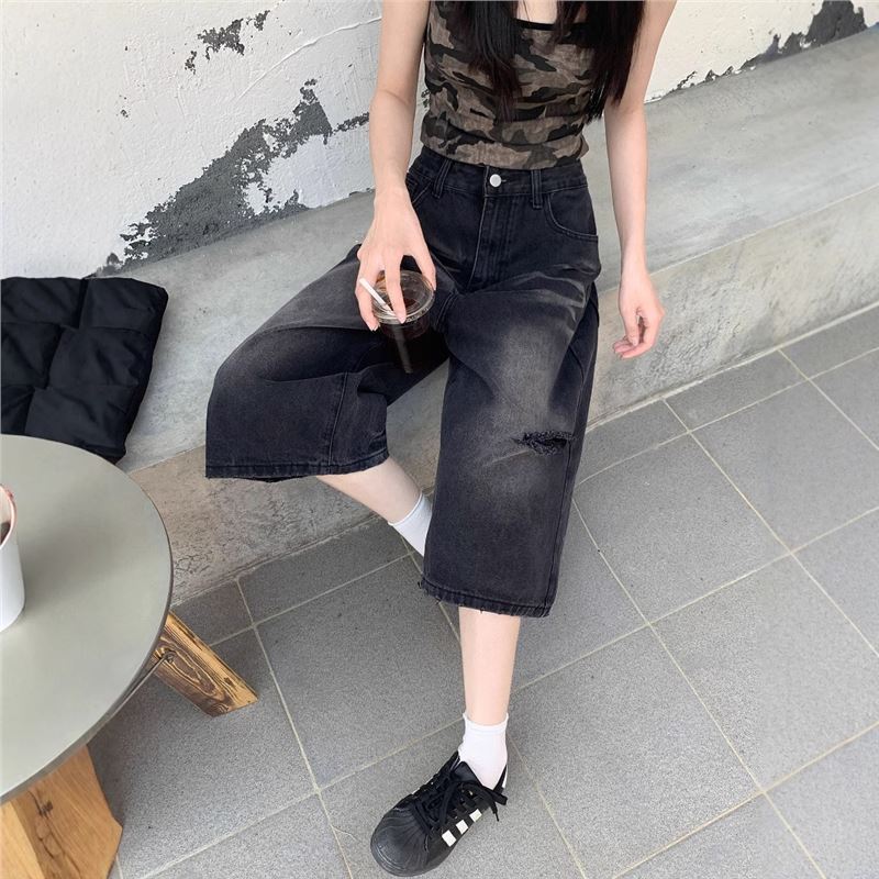 Hole Jeans Women Calf Length P - Distressed Jean Rip 评论和价格