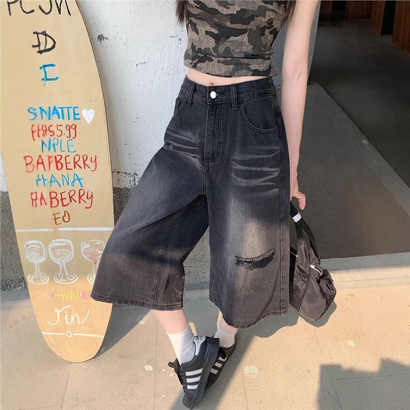 Hole Jeans Women Calf Length P - Distressed Jean Rip 评论和价格