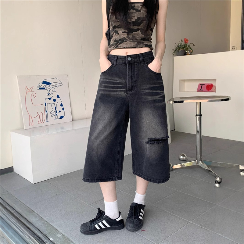 Hole Jeans Women Calf Length P - Distressed Jean Rip 评论和价格