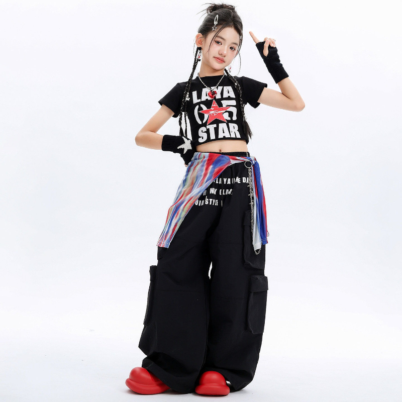 Girls Hip Hop Costume Street D - Street Fashion Outfit Girl 评论和价格