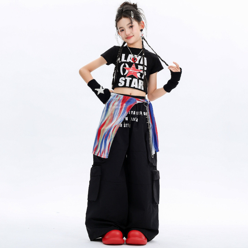 Girls Hip Hop Costume Street D - Street Fashion Outfit Girl 评论和价格