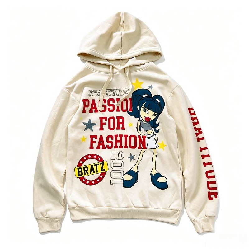 Y2K Cartoon Girl 3D Print Hood - Graphic Hoodie Streetwear 评论和价格