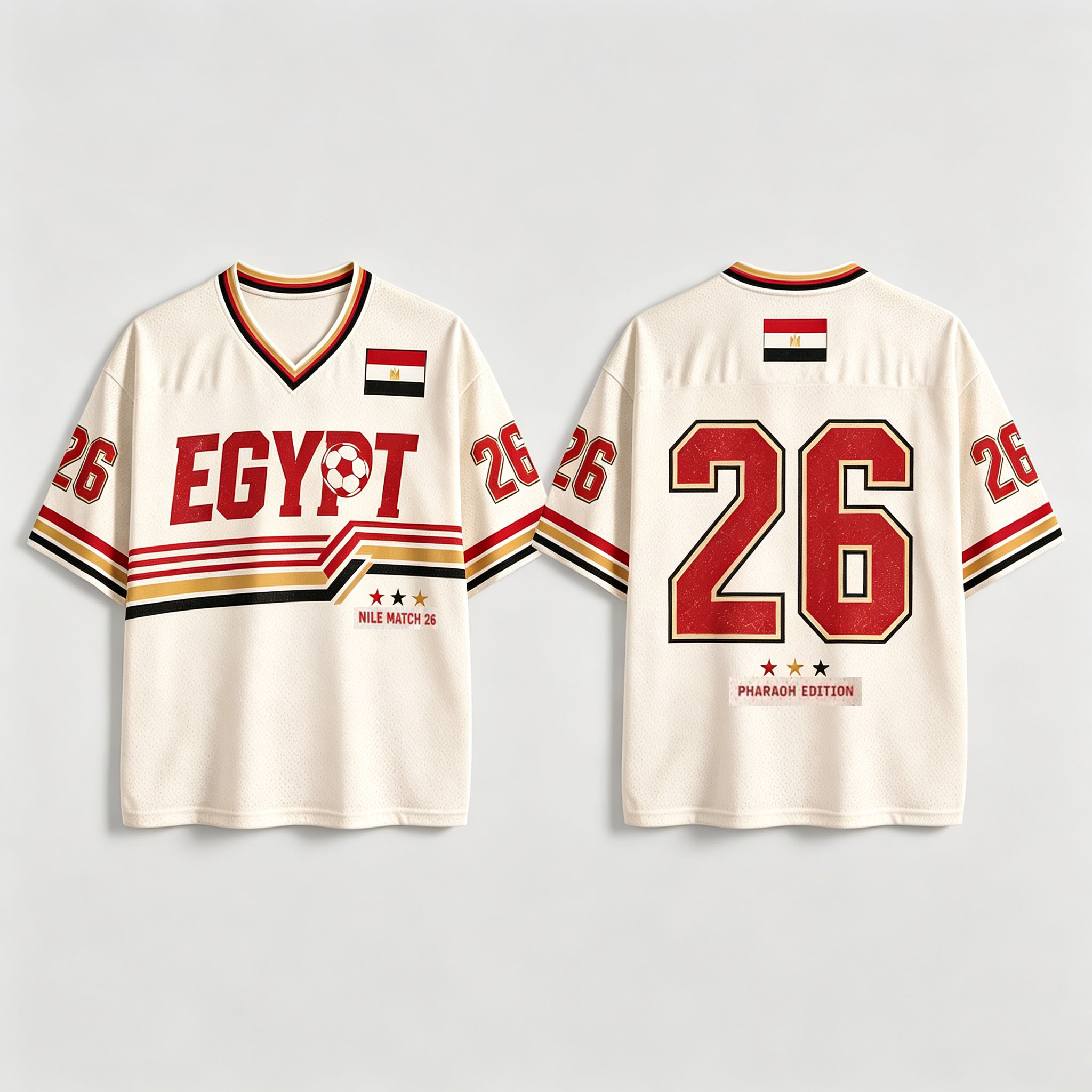 2026 Egypt jersey retro V-neck - Street Fashion Egypt 评论和价格