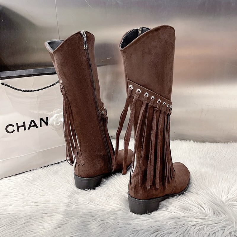 Women's Knee Boots Winter Shoe - Street Fashion Luxury 评论和价格